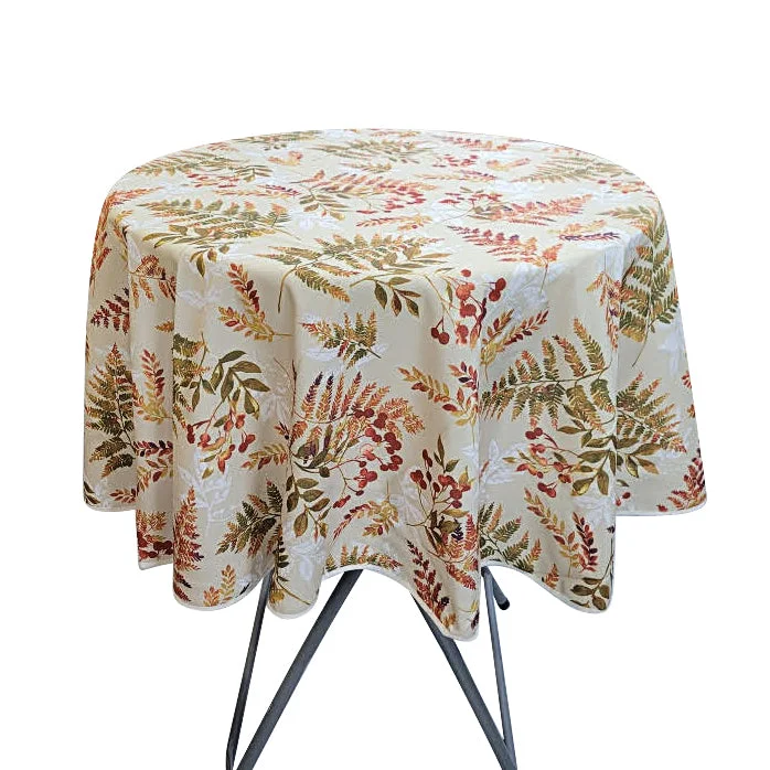 70'' round tablecloth (folha pattern)