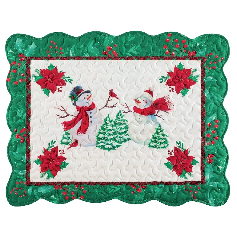 Patchwork Holiday Icon Sham Set with Scalloped Edges