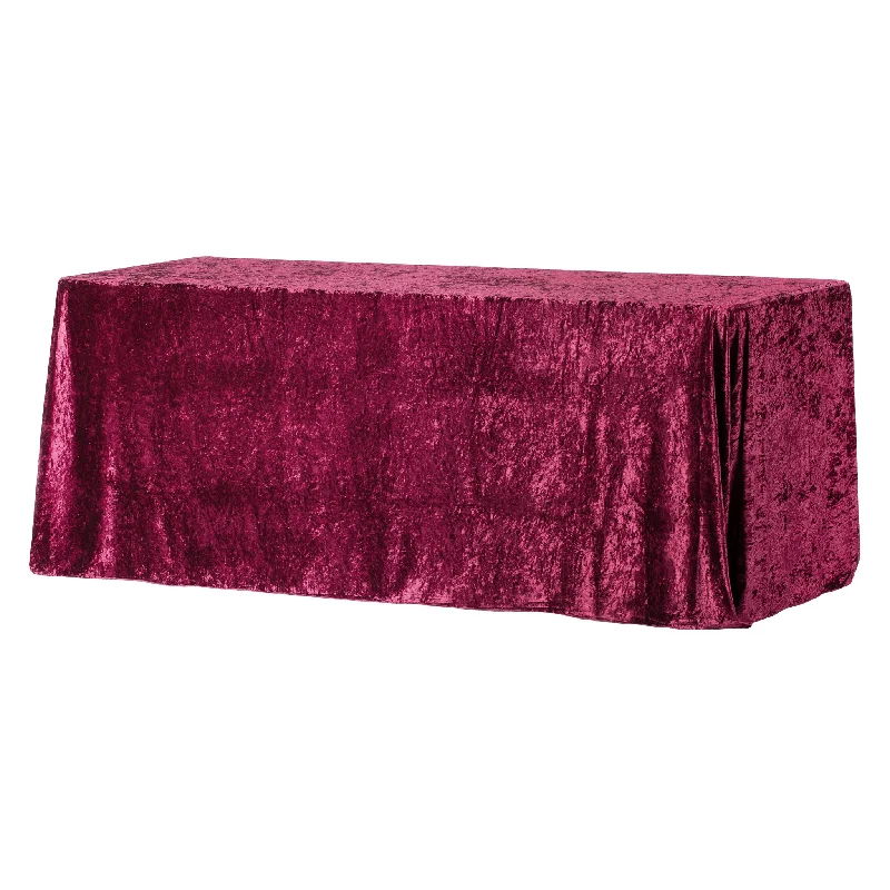 Velvet 90"x132" Rectangular Tablecloth - Burgundy