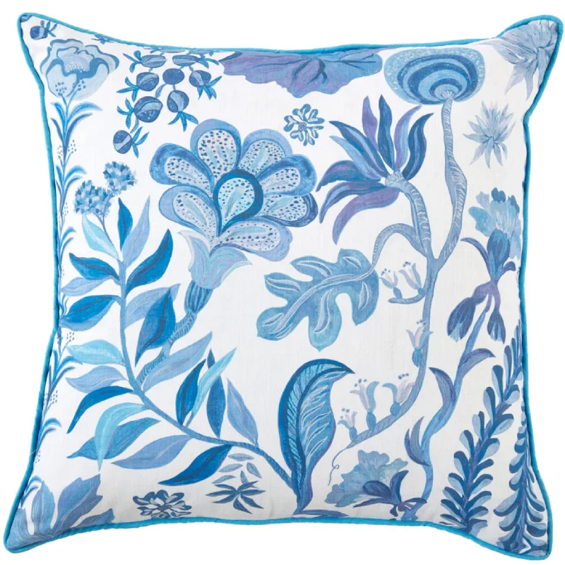 Lodi Periwinkle Piped Edge Decorative Throw Pillow