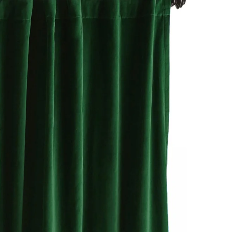 Emerald Green Velvet Curtain