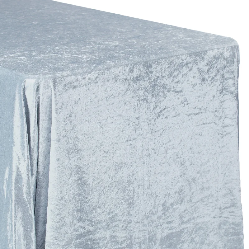 Velvet 90"x132" Rectangular Tablecloth - Dusty Blue