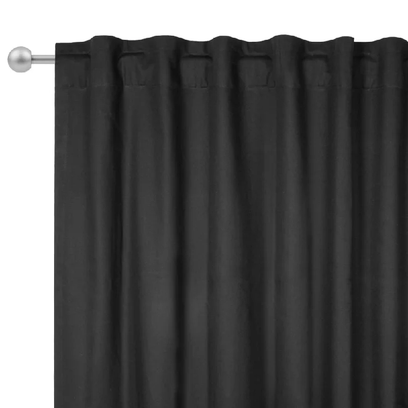 Hidden Tabs curtain panel - Lyons - Black - 52 x 85''